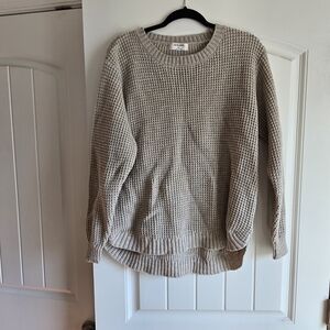 Zenana Outfitters Women's Beige Waffle Knit Sweater